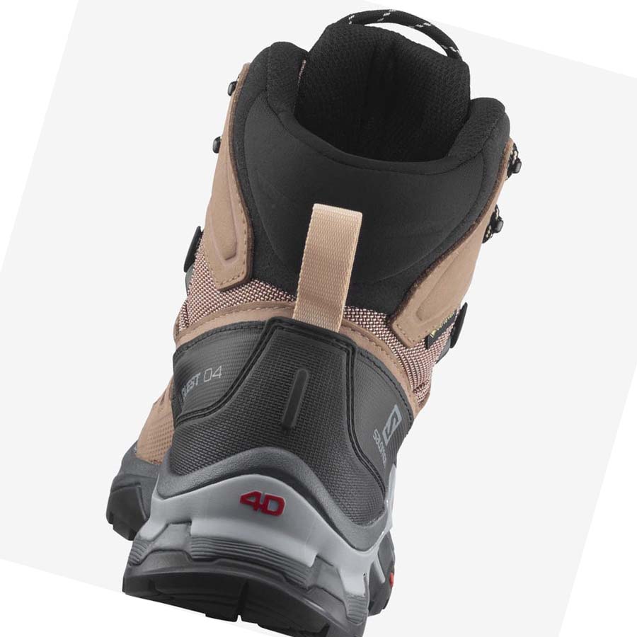 Tenis Senderismo Salomon WoQUEST 4 GORE-TEX Mujer Marrom | MX 2782BEX